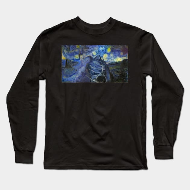 Castlevania Death Starry Night Long Sleeve T-Shirt by Starry Night